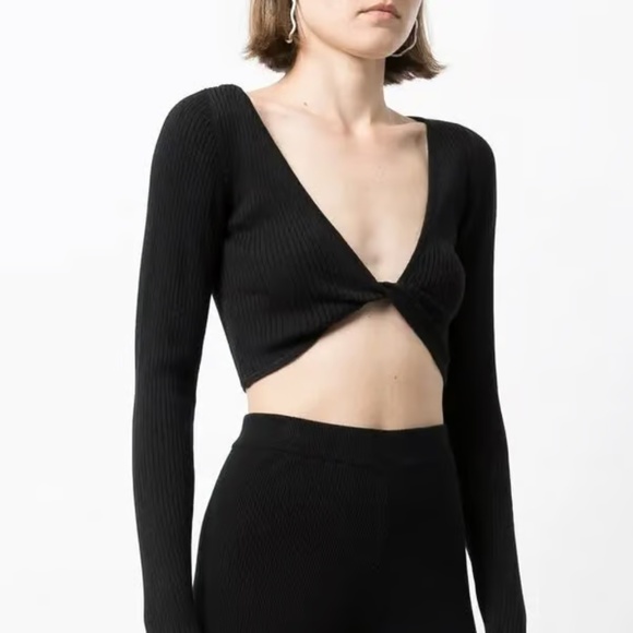 Bec+Brdige Riviera Long Sleeve Knit Top in Black US SIZE 4 - Picture 4 of 13